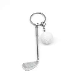 20Pcs Keychain Mini Golf Racket Ball Pendant Keyring Key Ring Creative Metal Pendant Tennis Key Chain Sports Clubs Gift