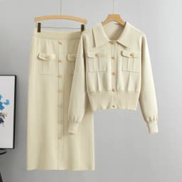 Elegant Office Sweaters Tops+slim High Waist Knitwear Skirts 2 Piece Sets Women New Streetwear Tracksuit Korean Fashion Autumn