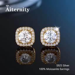 100% Moissanite S925 Sterling Silver Stud Earrings For Women And Men With 2 Certificates Pass Diamond Tester Pen Fine Jewelry