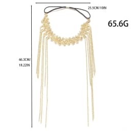 Stonefans Square Rhinestone Forehead Headpiece Indian Hair Accessories Luxury Crystal Long Tassel Head Chain Bridal Jewelry Gift