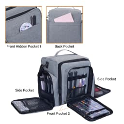 UOZL Large Capacity Nail Polish Organizer, Holds 60 Bottles of Nail Polish and Large Nail Art Lamp. Comes with 2 Independent Bag