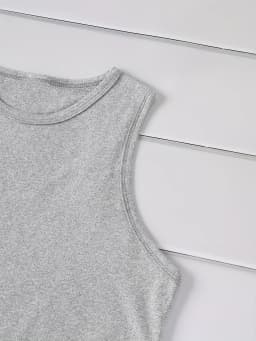 Women's Summer Casual Loose Size Marshmallows Print Round Neck Sleeveless Tank Top T-shirt