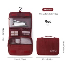 Large Capacity Travel Toiletry Bag Multifunctional Portable Cosmetic Bag With Hook Storage Bag Men's Travel Storage Bag