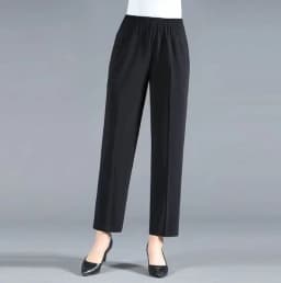 Plus size 8XL Autumn Women Trousers Oversize Elastic High Waist Loose Casual Pants Middle-aged Female Winter Warm Stretch Pants
