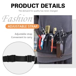 Barbershop Scissors Clips Comb Pouch Hairdressing Stuff Case Waist Pack Belt PU Leather Bag Professional Salon Tools Accessories