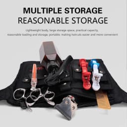 Barbershop Scissors Clips Comb Pouch Hairdressing Stuff Case Waist Pack Belt PU Leather Bag Professional Salon Tools Accessories