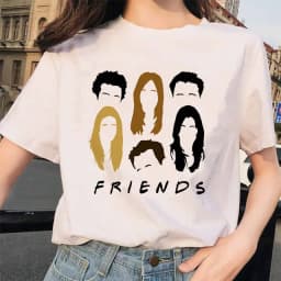 Friends Tv Show T Shirt Women Graphic Best Friends Harajuku T-shirt Unisex Fashion Manga Y2k Tshirt kawaii Vintage Tops Female