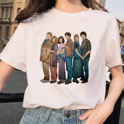 Friends Tv Show T Shirt Women Graphic Best Friends Harajuku T-shirt Unisex Fashion Manga Y2k Tshirt kawaii Vintage Tops Female