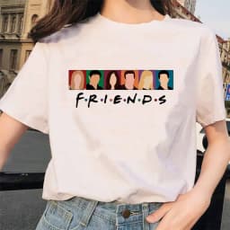 Friends Tv Show T Shirt Women Graphic Best Friends Harajuku T-shirt Unisex Fashion Manga Y2k Tshirt kawaii Vintage Tops Female