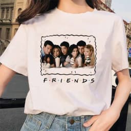 Friends Tv Show T Shirt Women Graphic Best Friends Harajuku T-shirt Unisex Fashion Manga Y2k Tshirt kawaii Vintage Tops Female