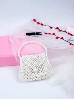 2024 Spring/Summer Hot selling Chinese Style Mini Pearl Imitation Dumpling Bun Women's Homemade Beaded Weaving Handbag