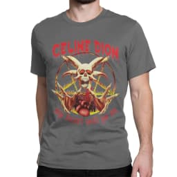 Celine Dion My Heart Will Go on Metal T Shirt Men Women's Cotton T-Shirts Crew Neck Titanic Rock Tees Short Sleeve Tops Big Size