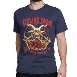 Celine Dion My Heart Will Go on Metal T Shirt Men Women's Cotton T-Shirts Crew Neck Titanic Rock Tees Short Sleeve Tops Big Size