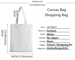Peach and Goma Mochi Cat Love Print Shopping Bag Eco Shopper Cotton Jute Bag Reusable Bag Foldable Reusable Sac Tissu