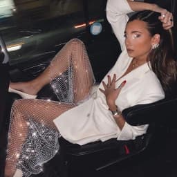 Sexy Y2K Streetwear Fishnet Rhinestone Pants Women Clothing See Through Club Party Pants Vintage Clothes Wide Leg Pants Trousers