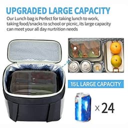 Cooler Bag Lunch Bags Waterproof Oxford Portable Zipper Thermal Bento Bags Printing Bear Series Insulated Camping Picnic Bag
