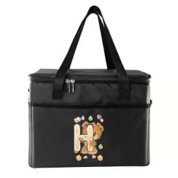 Cooler Bag Lunch Bags Waterproof Oxford Portable Zipper Thermal Bento Bags Printing Bear Series Insulated Camping Picnic Bag