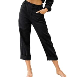 Summer 2026 New Ladies Cotton and Linen Straight Tube Cropped Casual and Comfortable Simple Women Radish Pants