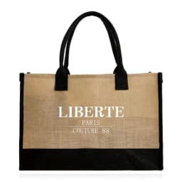 Women Jute Shopping Bag Summer Beach Bags Storage Bag Large Capacity Lady Printing Text Series Totes Casual Girls 2024