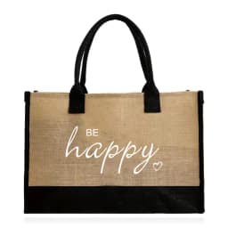 Women Jute Shopping Bag Summer Beach Bags Storage Bag Large Capacity Lady Printing Text Series Totes Casual Girls 2024