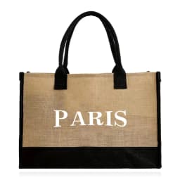 Women Jute Shopping Bag Summer Beach Bags Storage Bag Large Capacity Lady Printing Text Series Totes Casual Girls 2024