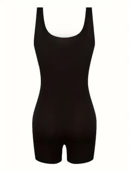 Sleeveless Backless Wairless Jumpsuit Cross-border Solid Color Tight Exercise Yoga Jumpsuit Dresses Clothing Shorts Lingerie Jum