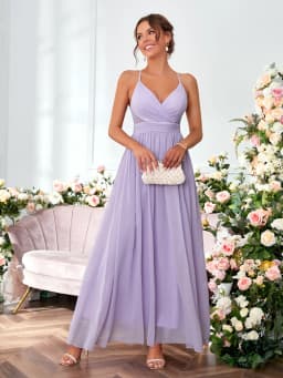 Mgiacy V-neck chiffon pleated elegant drop back halter Dress Evening Gown Ball dress Party dress Bridesmaid dress
