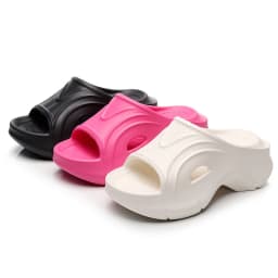 Thick Sole Wedge Slippers for Women Summer 2024 Orthopedic Chunky Platform Sandals Woman Fashion Eva Flip Flops Outdoor Slides