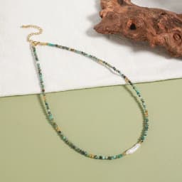 Pearl Natural Stone Beads Chain Stainless Steel Luxury Necklace Exquisite Fashion Handmade Charm Jewelry Women