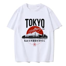 Women Men Gothic Mange Tshirt Tokyo Y2k T-shirt 2000s Funny Graphic Tee Shirt Hip Hop Streetwear Korean Style Clothes Tops Femme