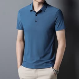 10 Color Summer Thin Breathable Stretch Men Solid Popular Polo Shirt New Business Casual Lapel Polo Shirt Male Brand Clothing