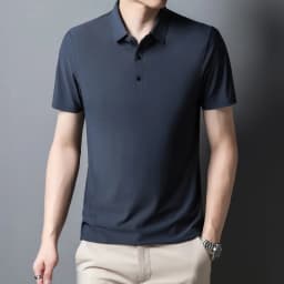 10 Color Summer Thin Breathable Stretch Men Solid Popular Polo Shirt New Business Casual Lapel Polo Shirt Male Brand Clothing