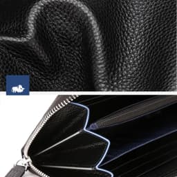 BISON DENIM Genuine Cowskin Leather Long Wallet RFID Blocking Clutch Bag Wallet Card Holder Coin Purse Zipper Male Long Wallets