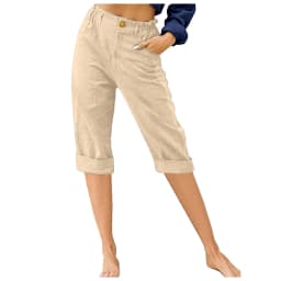 Retro Elastic Waist Pencil Pants Women's Casual Pants 2024 Summer New High-Waisted Slim Breathable Pants Seven Pants