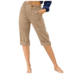 Retro Elastic Waist Pencil Pants Women's Casual Pants 2024 Summer New High-Waisted Slim Breathable Pants Seven Pants