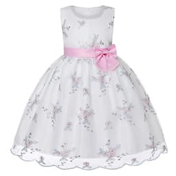 European and American Embroidery Dress Girl's Party Lace Princess Flower Child Net Gauze Pengpeng Dress