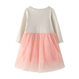 Jumping Meters Long Sleeve Princess Rainbow Children's Costume Autumn Spring Hot Selling Baby Birthday Tutu Dresses Kids Frocks