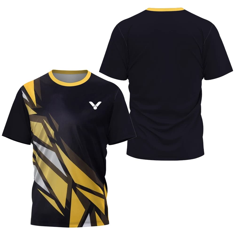 Brand New Men's T-shirt Table Tennis And Badminton Training Suit Summer Daily Sports Shirt Large Breathable Short Sleeve Top