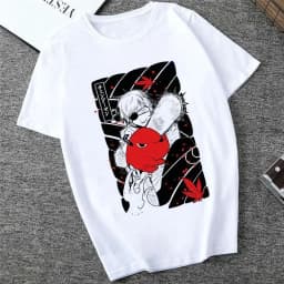 Japanese Anime Denji Tshirt Unisex Chainsaw women T Shirt Women Funny Cartoon Pochita Makima T-shirt Graphic Tees Tops Female 90