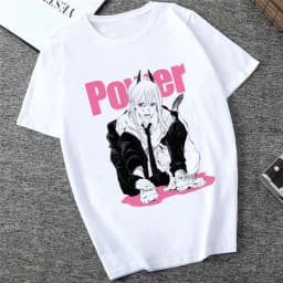 Japanese Anime Denji Tshirt Unisex Chainsaw women T Shirt Women Funny Cartoon Pochita Makima T-shirt Graphic Tees Tops Female 90