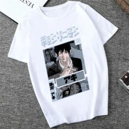 Japanese Anime Denji Tshirt Unisex Chainsaw women T Shirt Women Funny Cartoon Pochita Makima T-shirt Graphic Tees Tops Female 90