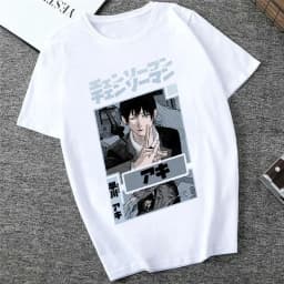 Japanese Anime Denji Tshirt Unisex Chainsaw women T Shirt Women Funny Cartoon Pochita Makima T-shirt Graphic Tees Tops Female 90