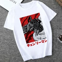 Japanese Anime Denji Tshirt Unisex Chainsaw women T Shirt Women Funny Cartoon Pochita Makima T-shirt Graphic Tees Tops Female 90
