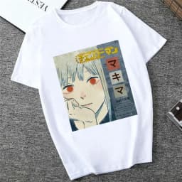 Japanese Anime Denji Tshirt Unisex Chainsaw women T Shirt Women Funny Cartoon Pochita Makima T-shirt Graphic Tees Tops Female 90