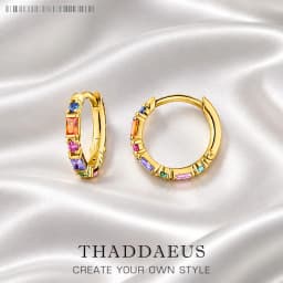 Creole Hinged Hoop Earrings Colorful Stones Europe Style Fine Jewerly Gift In Solid 925 Sterling Silver For Women