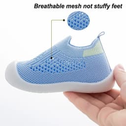 Baby Boys and Girls Mesh Breathable Toddler Shoes, Wear-resistant Non Slip Comfortable Slip on Sneakers