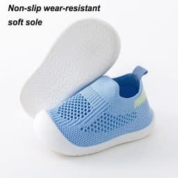 Baby Boys and Girls Mesh Breathable Toddler Shoes, Wear-resistant Non Slip Comfortable Slip on Sneakers