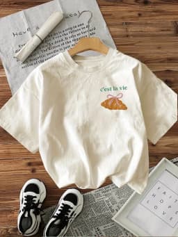 Graphic Women Y2k Aesthetic Bread Lover Cotton Women's Retro Print T-Shirt Soft Crew Neck Short Sleeve Top Vintage Shirt