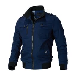 Bomber Jacket Men Fashion Casual Windbreaker Jacket Coat Men 2026 Spring Autumn New Hot Outwear Solid Stand Slim Jacket Mens