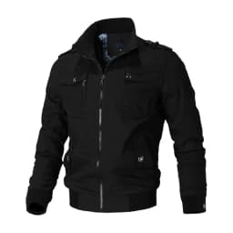 Bomber Jacket Men Fashion Casual Windbreaker Jacket Coat Men 2026 Spring Autumn New Hot Outwear Solid Stand Slim Jacket Mens